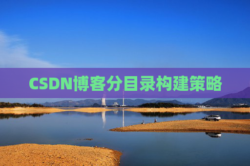 CSDN博客分目录构建策略